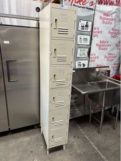 Employee Security Locker 6 Compartment lockable individual 12x12 on legs It’s Available!!! See Pics