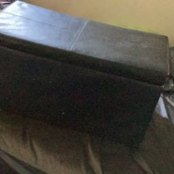 Small Black Ottoman