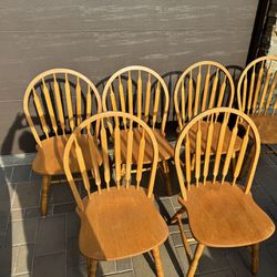 6 Wood Chairs