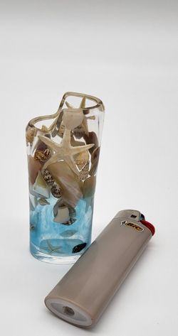 Natural Real Seashell Lighter Holder