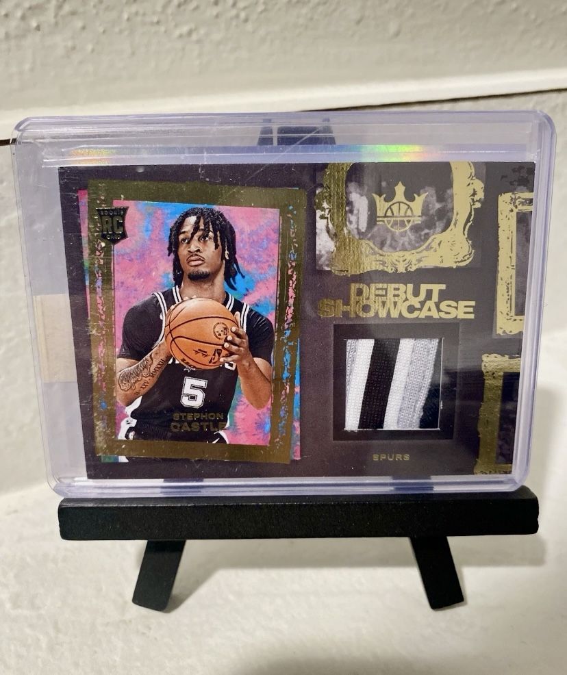 2024-25 Court Kings Stephon Castle RC Debut Showcase Memorabilia Tri-Color Patch