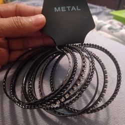 Hematite 5 Bangle Set