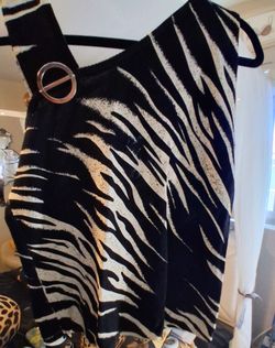 Zebra print Asymetrical Top