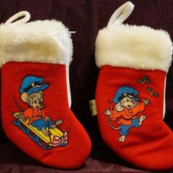 Vintage 1986 McDonald's Fievel Christmas Stockings