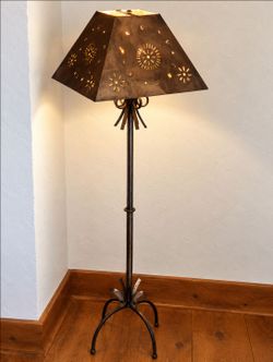 Southwest Rustic Wrought Iron Floor & Table Lamps