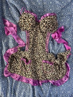 Leopard Body Apron Lingerie Print Sleepwear