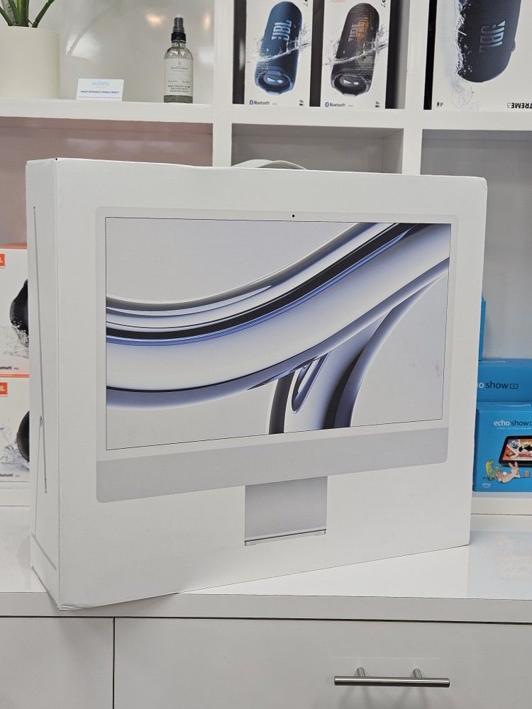 Apple iMac 24" All-in-One | M3 Chip (8-Core CPU | 8-Core GPU | 8GB RAM | 256GB SSD)- $5 Today and Rest Later! Message us now