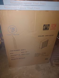 Titanic Furniture Grey Velvet Chest
