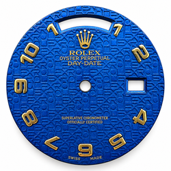 Original Rolex 36mm Day-Date President Blue Jubilee Anniversary Dial with Arabic Numerals. (Ref. 18038 / 18238 / 118238)