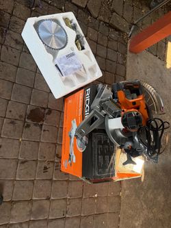 15 Amp 10 in. Corded Dual Bevel Miter Saw with LED Cut Line Indicator by RIDGID