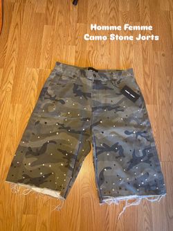 Homme Femme Pearl Stone Camo Jorts