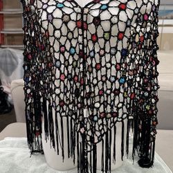 Multicolor Shawl Crochet Poncho