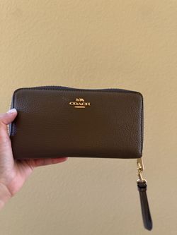 Coach Leather Zip-Around Wallet
