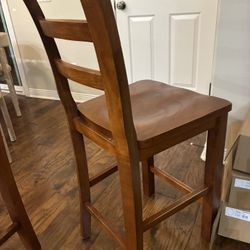 Three Counter Height Stools Very Old