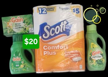 Household Bundle – Scott Toilet Paper & Gain Products