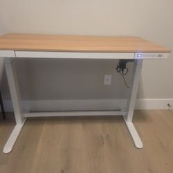 Electric Height Adjustable Desk With Drawer