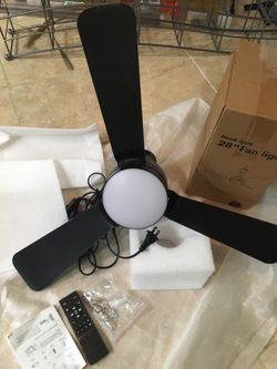 Open box for pictures, also included hook screws . it’s small size fan ,