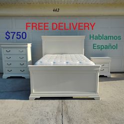 Full Size Bedroom Set With Mattress 🚛 FREE DELIVERY 🚛