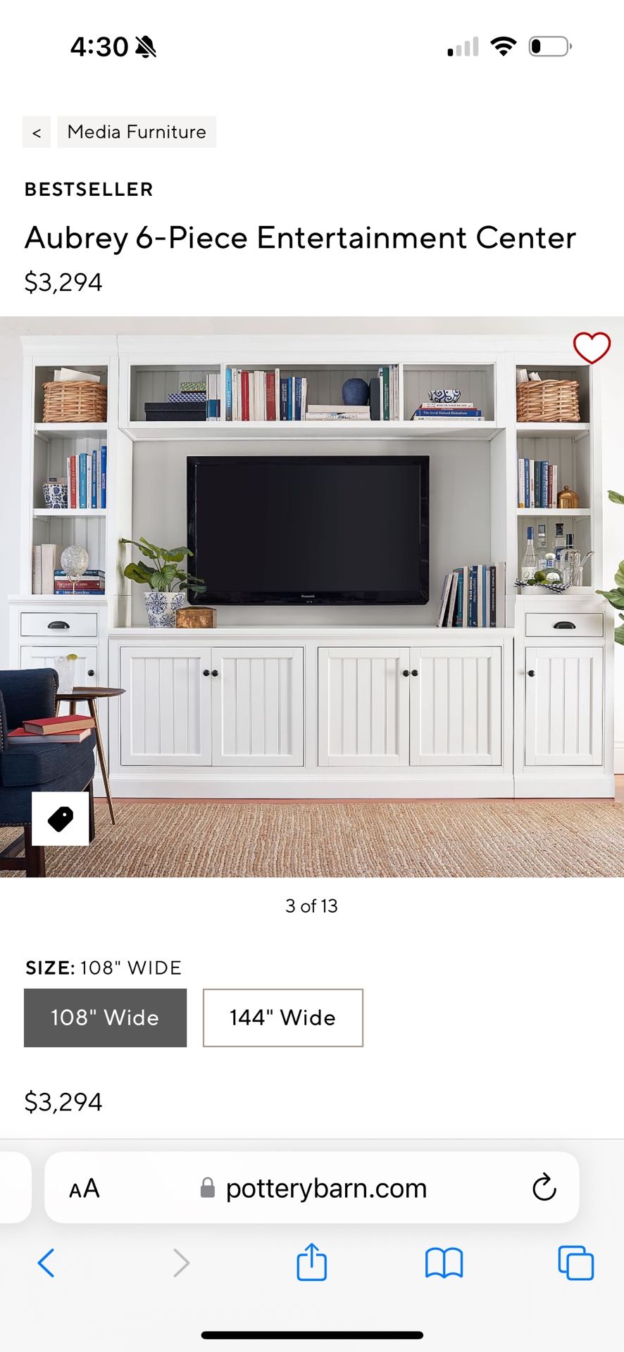 Pottery Barn Entertainment Center for Sale in Phoenix, AZ OfferUp