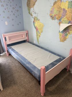 Girls, Solid Wood, Twin Bed Boxspring Included