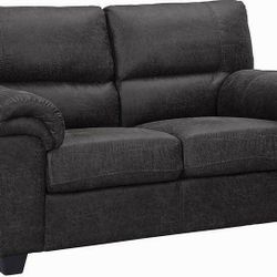 NEW Ballard Charcoal Microfiber Loveseat Pillow Top Armrests, Plush