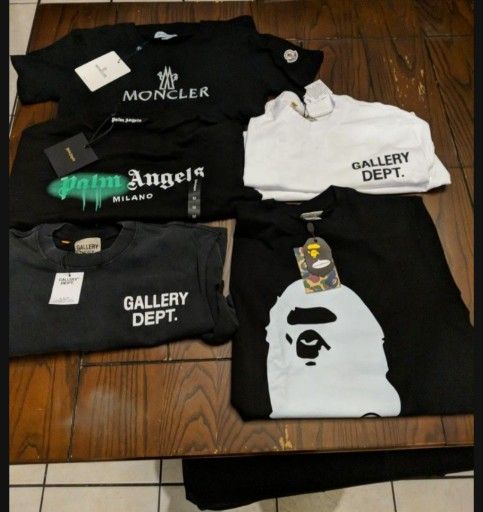GALLERY DEPT, PALM ANGELS, And BAPE Tshirts