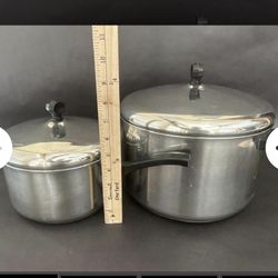 Aluminum Clad Faberware Pots with Lids