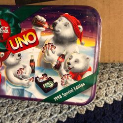 Coca Cola 1998 Uno Game With Tin