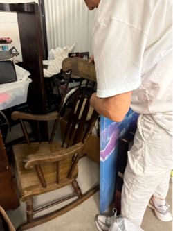 Solid wood rocking chair $15