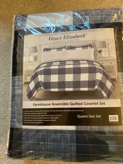 Reversible Coverlet Set—Brand New