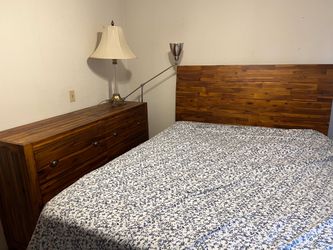 Bedroom Set : Queen bed , firm and comfortable mattress frame and matching dresser SET