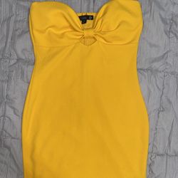 Yellow Small Strapless Dress