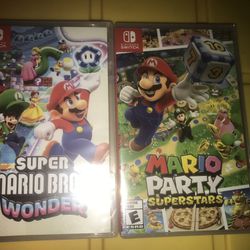 Super Mario Bros wonder & Mario party superstars 