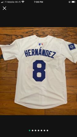 White Los Angeles dodgers kike Hernandez jersey