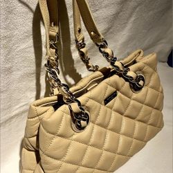 Kate Spade Cream Quilted Leather Shoulder Bag