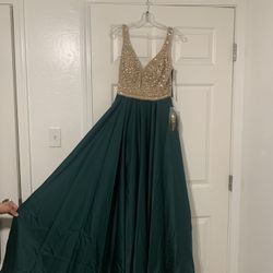 Vestido Gold / Green 