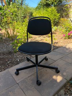 Black Office Chair with Wheels
