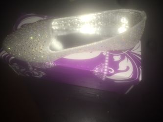 Silver Slip On Flats