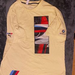yellow puma BMW motorsport shirt