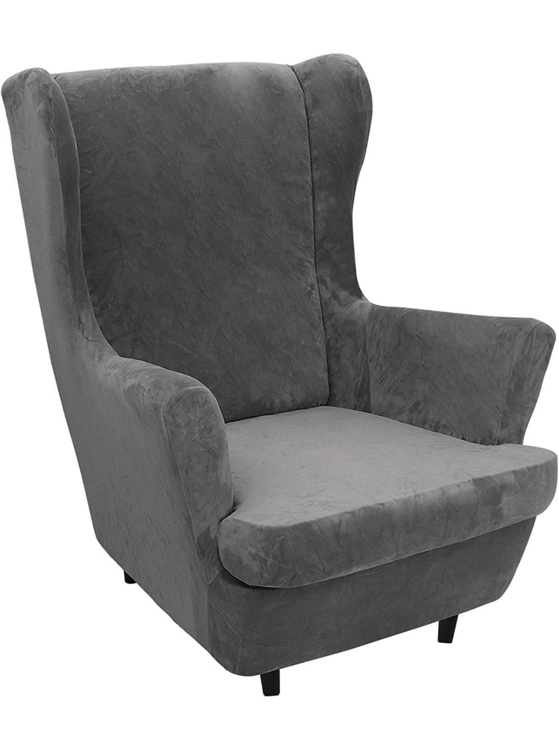 Wingback Chair Covers ( Dark Grey )