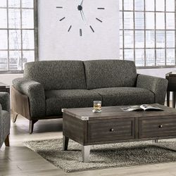 MID CENTURY MODERN GRAY-SOFA-COUCH-MCM