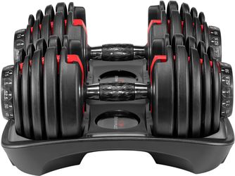 Adjustable Bowflex Selecttech 552 dumbbells