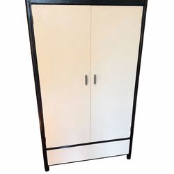 Used Black Walnut Stain & White Armoire