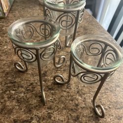 3 Candle Holder Used 