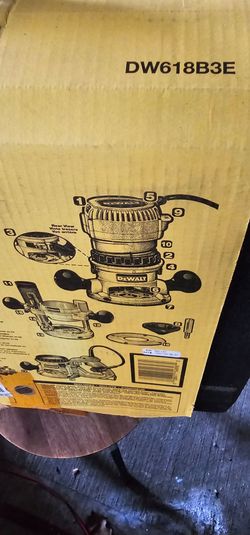 Brand New DEWALT DW618B3E 2-1/4 HP 3-Base Router Kit - Factory Sealed