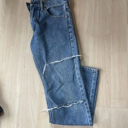 Levi’s Wide Leg Ripped Jeans