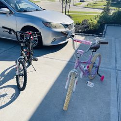 2 Weize Bicycle Black and Pink