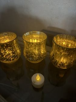 1 Mercury Glass Holder With Tea Light…. $3…… $9 For All 3…. 