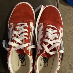Red Checkered Vans