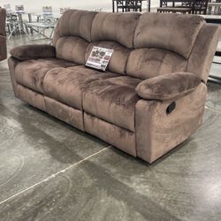 Brown Sofa & Loveseat - 2pc Reclining Sofa Set